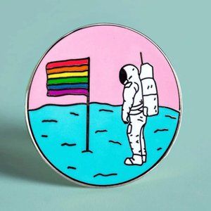 4/$25 Queer LGBTQ+ Astronaut Gay Pride Enamel Pin